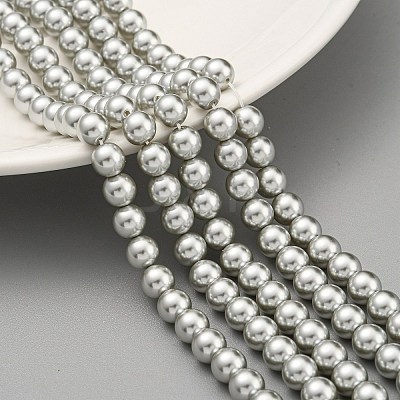 Glass Pearl Beads Strands HY-G002-01C-04-1