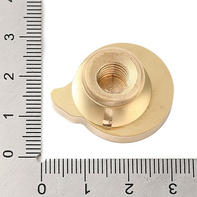 Geometric Leaf Frame Brass Stamp Heads AJEW-H149-03G-03-1
