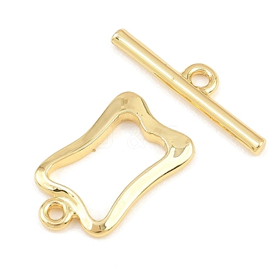 Brass Toggle Clasps KK-G548-41G-04-1