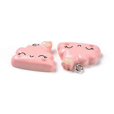 Opaque Resin Pendants RESI-J023-14D-1