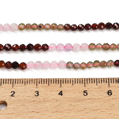 Gradient Color Natural Amethyst & Garnet & Apatite Beads Strands GG-CBA1668-A11-3mm-1