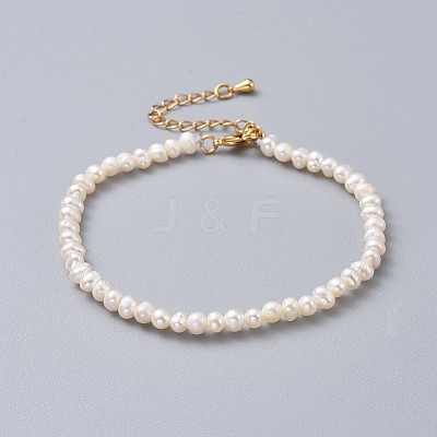 Natural Freshwater Pearl Beads Bracelets BJEW-JB04619-1