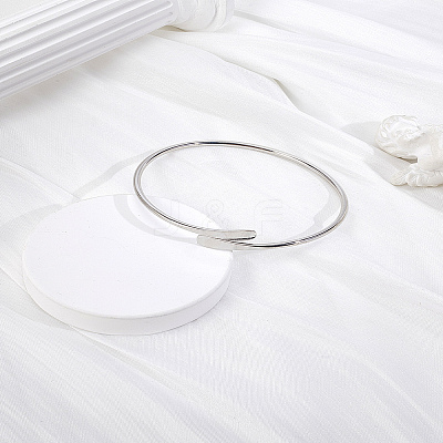 1Pc Alloy Plain Bangles for Women BJEW-LP0004-08P-1