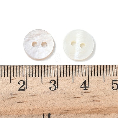 2-Hole Shell Flat Round Buttons BUTT-P012-11-1