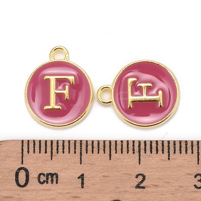 Golden Plated Alloy Enamel Charms X-ENAM-S118-08F-1