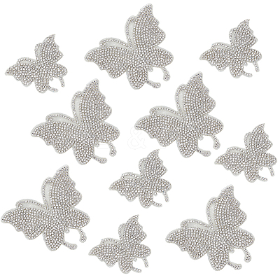 10Pcs 2 Styles Glass Rhinestone Car Stickers STIC-GF0001-42B-1