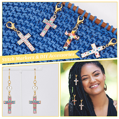 Religion Theme Cross Stitch Markers HJEW-AB00186-1