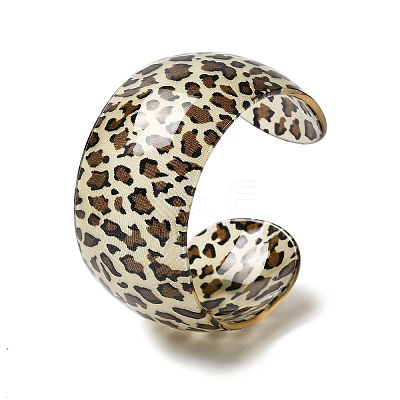 Acrylic Open Cuff Rings for Women RJEW-R020-01-1