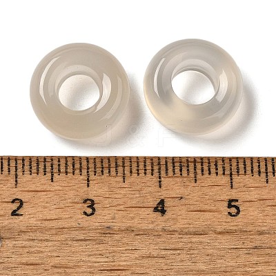 Natural White Chalcedony Ring Charms G-B100-07-1