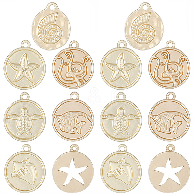 28Pcs 7 Styles Alloy Pendants FIND-SC0021-99-1
