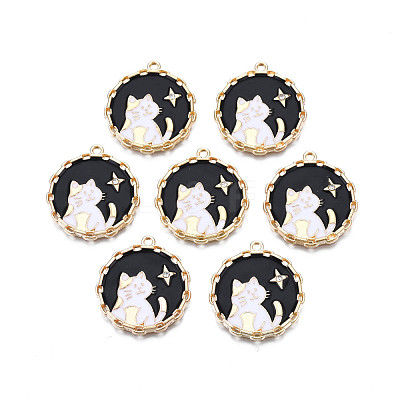 Alloy Enamel Pendants ENAM-N055-102A-1