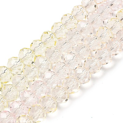 Transparent Painted Glass Beads Strands DGLA-A034-T8mm-A25-1