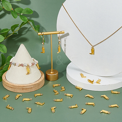 50Pcs Alloy Cowboy Boot Pendants PALLOY-FH00192-1