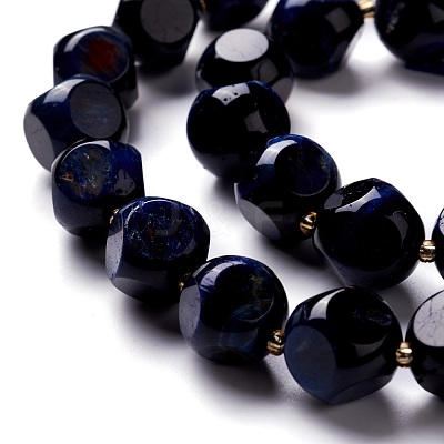 Natural Blue Tiger Eye(Dyed & Heated) Beads Strand G-M367-31A-1