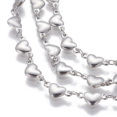 Tarnish Resistant 3.28 Feet 304 Stainless Steel Link Chains X-CHS-P007-10P-1