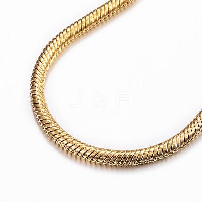 304 Stainless Steel Snake Chain Bracelets BJEW-H491-01G-1