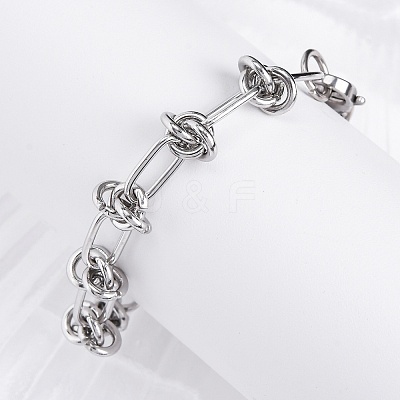 Tarnish Resistant 304 Stainless Steel Link Chain Bracelets BJEW-Z011-09P-1