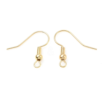 Brass Earring Hooks X-KK-C024-18KCG-1
