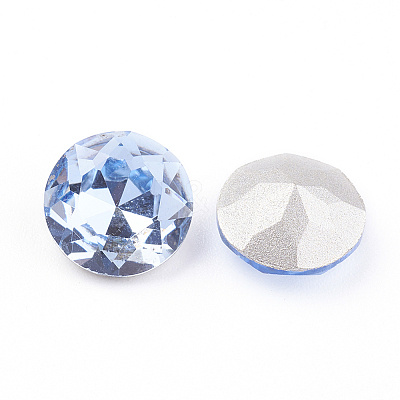 Pointed Back & Back Plated K9 Glass Rhinestone Cabochons RGLA-J012-10mm-211-1