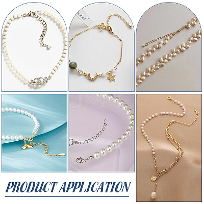 12Pcs 6 Styles 201 Stainless Steel & 304 Stainless Steel Box Chains Chain Extender FIND-UN00028-01-1