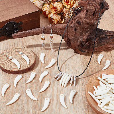 60Pcs Opaque Acrylic Pendants OACR-SP0002-35-1