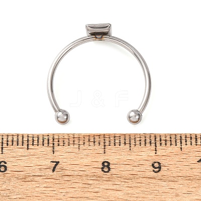 304 Stainless Steel Cuff Rings Components SA-CBA8B85-10A-P-1