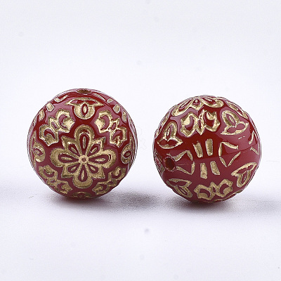 Plating Acrylic Beads X-PACR-S219-21A-1
