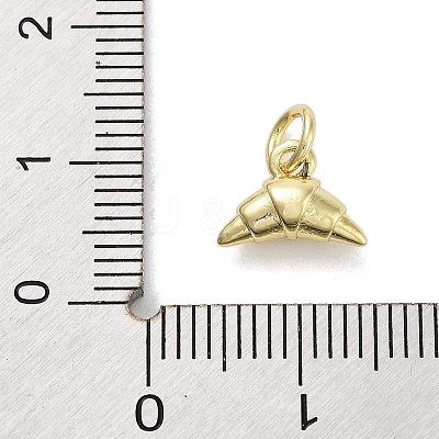 Rack Plating Croissant Brass Pendants LS-KK-M293-02G-1