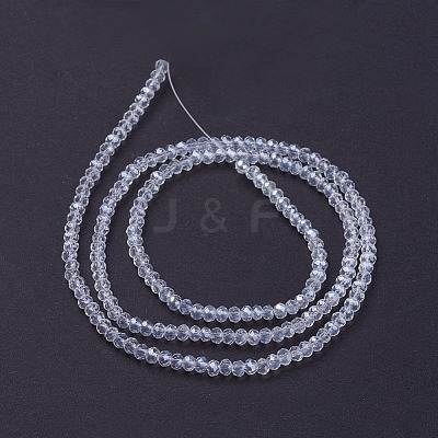 Electroplate Glass Beads Strands GLAA-F076-FR14-1