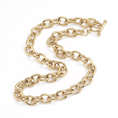 304 Stainless Steel Cable Chains Necklaces NJEW-L173-010-G-1
