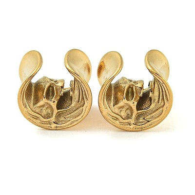 Brass Ear Gauges Flesh Tunnels Plugs EJEW-P293-04A-G-1