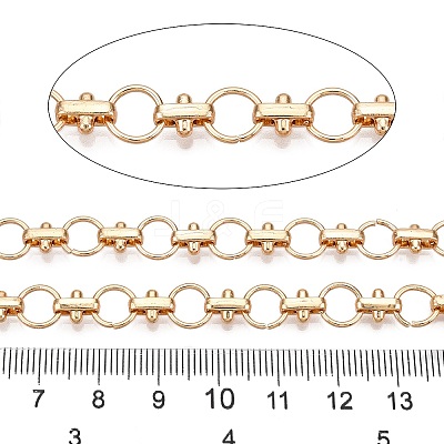 Alloy Round Ring Link Chains LCHA-T002-01KCG-1