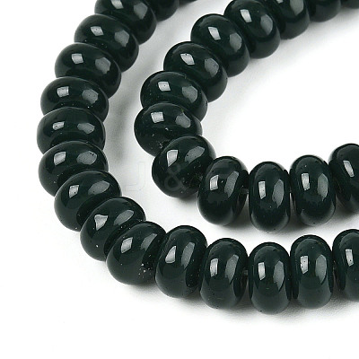 Opaque Spray Painted Glass Beads GLAA-ZX008-8mm-18X-1