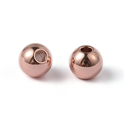 Round Ion Plating(IP) 202 Stainless Steel Beads X-STAS-O091-A-04RG-1