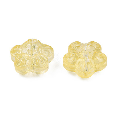 Transparent Spray Painted Glass Beads LS-GLAA-N035-029-C06-1