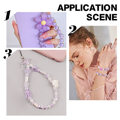 DIY Cute Beaded Stretch Bracelet Making Kit DIY-SC0020-60B-1