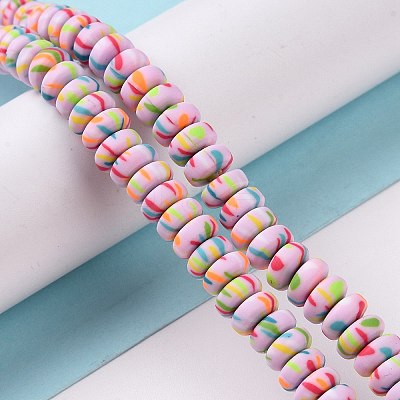 Handmade Polyester Clay Beads Strand CLAY-P001-02B-1