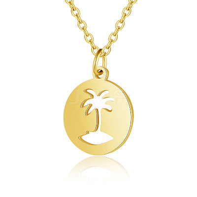 201 Stainless Steel Pendant Necklaces NJEW-T009-JN133-40-2-1