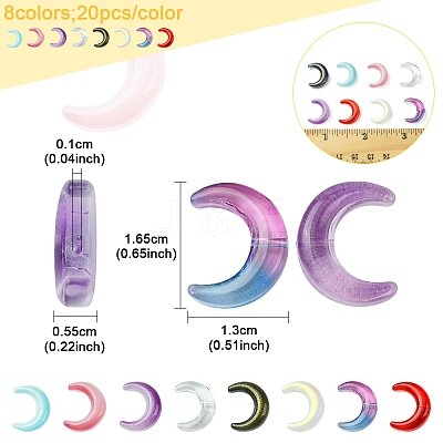 20Pcs Gradient Color Handmade Lampwork Beads LAMP-FS0001-18B-1