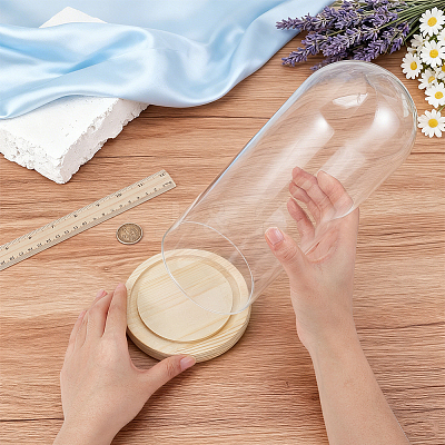Arch Glass Dome Cover AJEW-WH0596-866E-02-1