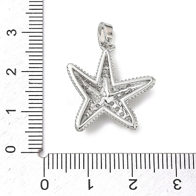 Brass Enamel & Clear Cubic Zirconia Pendants KK-G603-01P-03-1