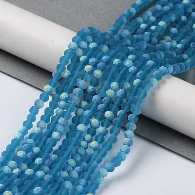 Transparent Glass Beads Strands LS-EGLA-A034-T4mm-MB27-1