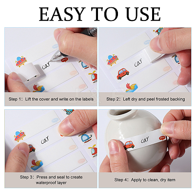 Self-Laminating Write-On Waterproof Baby Bottle Labels DIY-WH0504-25D-1