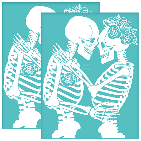 Self-Adhesive Silk Screen Printing Stencil DIY-WH0338-348-1