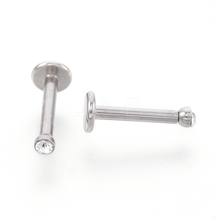 304 Stainless Steel Stud Earrings/Nose Studs/Lip Piercing Jewelry EJEW-L207-D01-1