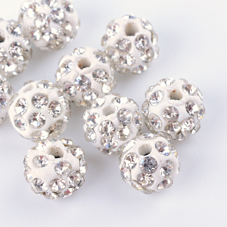 Handmade Polymer Clay Disco Ball Beads RB-R040-6mm-01-1