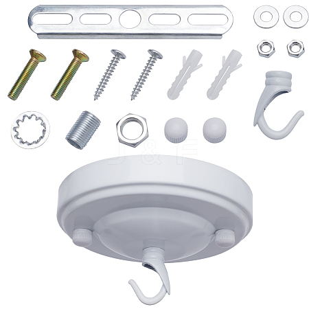 Iron Light Fixture Ceiling Canopy Kits FIND-WH0110-616A-1