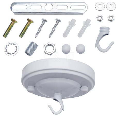 Iron Light Fixture Ceiling Canopy Kits FIND-WH0110-616A-1