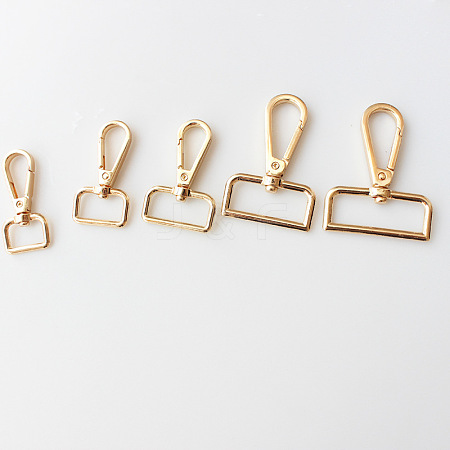 Alloy Swivel Clasps Lanyard Snap Hooks for Purse Bag Strap Hardware AL-CBACC64-01G-A-1