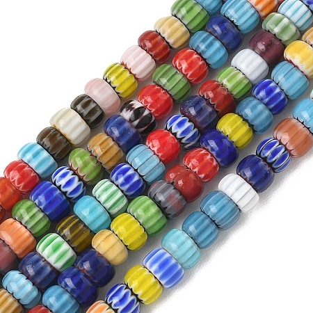 Handemade Millefiori Lampwork Beads LAMP-D009-01B-1